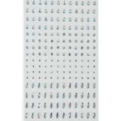 Ansiktsstenar, silverglitter