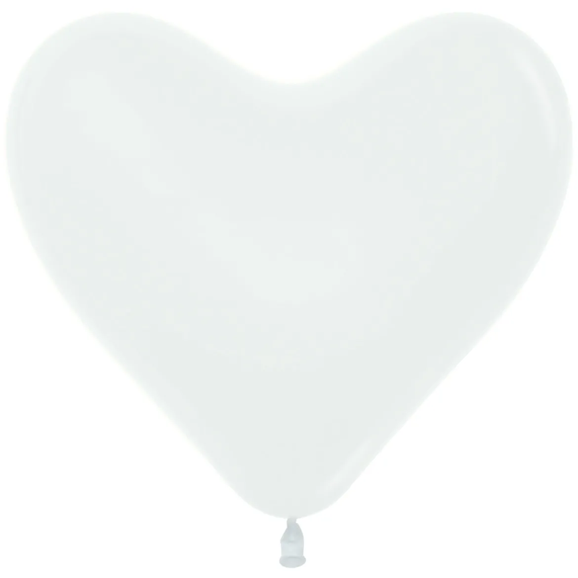Ballonger, hjärta vit 6 st