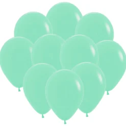 Ballonger, matta grön pastell 10 st