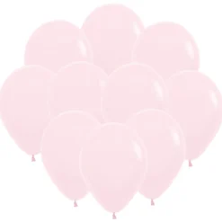 Ballonger, matta rosa pastell 10 st