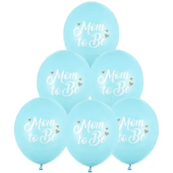 Ballonger, mom to be ljusblå 30 cm 6 st