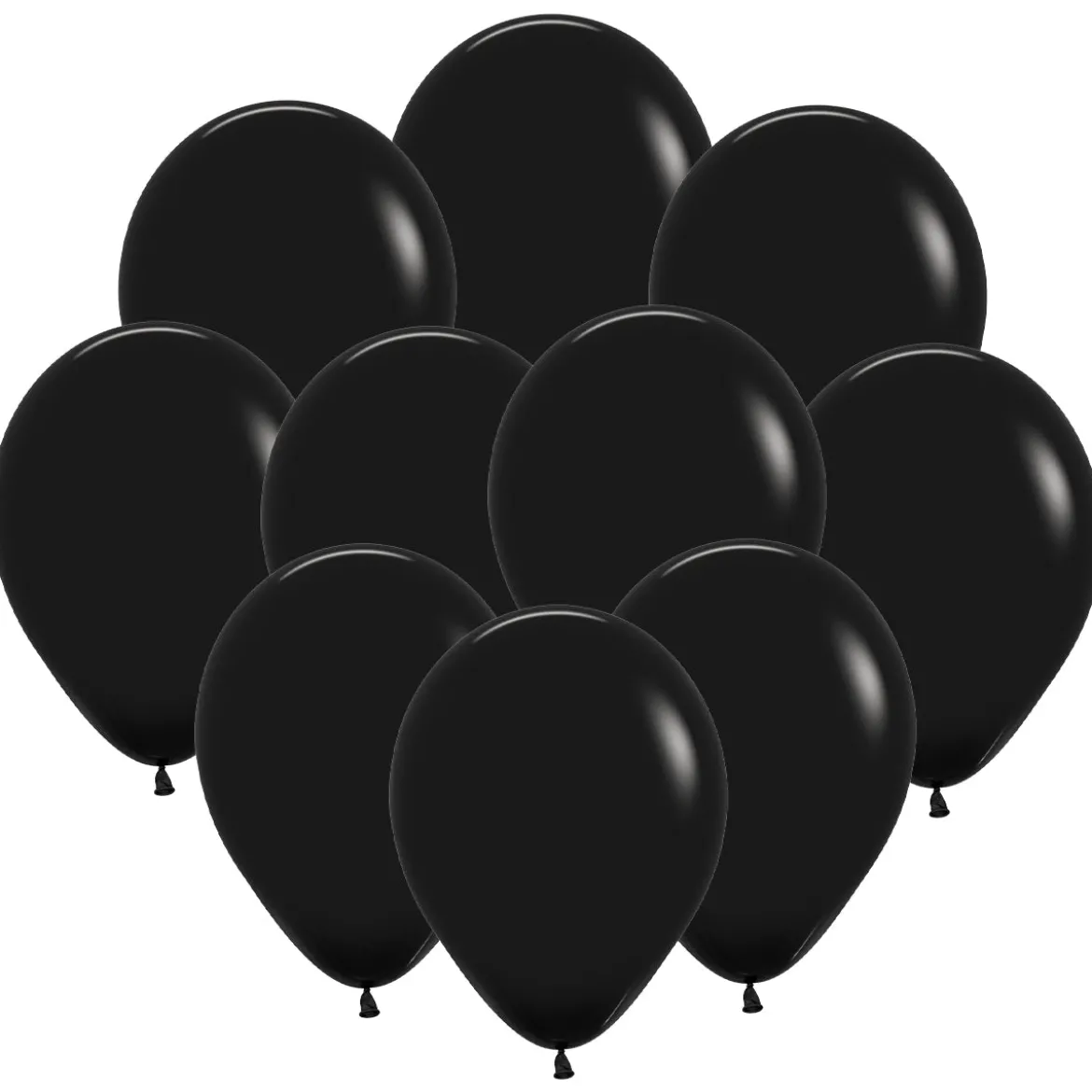 Ballonger, nattsvart 30 cm 10 st
