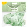 Ballonger, satin grön 10 st
