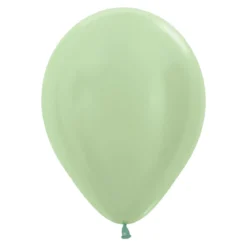 Ballonger, satin grön 10 st