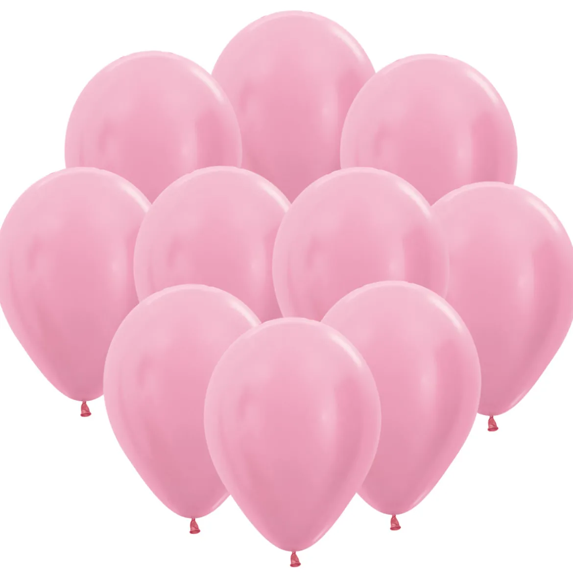 Ballonger, satin rosa 10 st