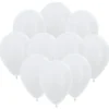 Ballonger, satin vit 10 st