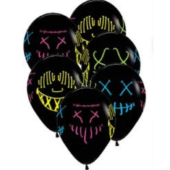 Ballonger, skräck neon 30 cm 6 st