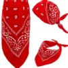 Bandana, röd 55x55 cm