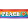 Banner, regnbåge peace 74x220 cm