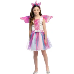 Barndräkt, unicorn girl 4-6 år