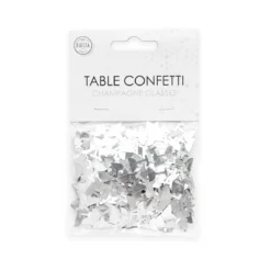 Bordskonfetti, Champagneglas silver 14 g