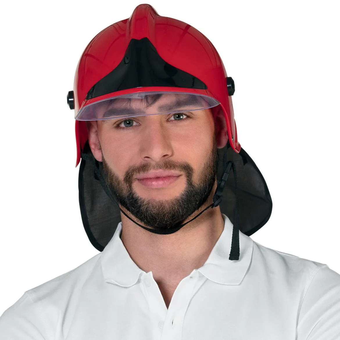 Brandmanshatt, vuxen röd