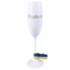Champagneglas student guld med band, 24 cm