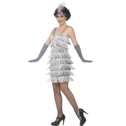 Charlestonklänning flapper silver