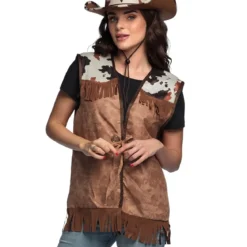 Cowboyväst, brun M