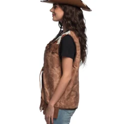 Cowboyväst, brun M