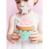 Cupcake toppers, stjärnor silver 6 st