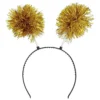 Diadem, pompom guld