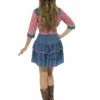 Dräkt, rodeo doll blå S