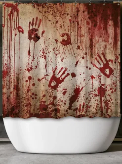 Duschdraperi, blodig 200x180 cm