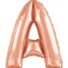 Folieballong, bokstav rosé A 86 cm
