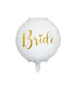 Folieballong, bride vit 45 cm