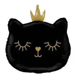Folieballong, cat princess black 66 cm