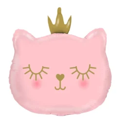 Folieballong, cat princess pink 66 cm