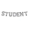 Folieballong, girlang student silver 35 cm