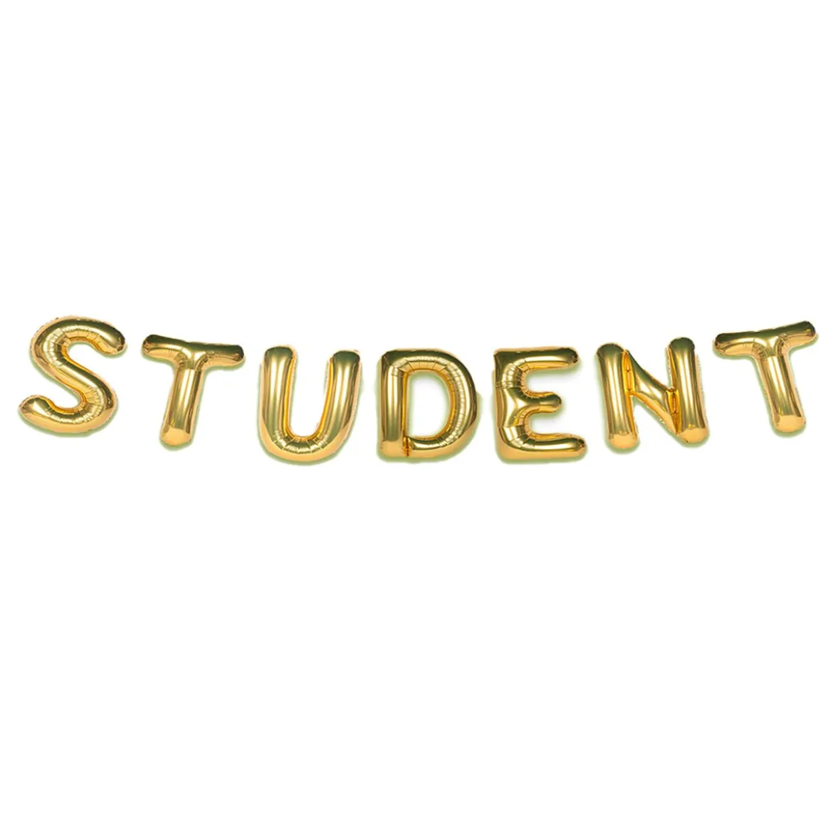Folieballong, girlang student guld 35 cm