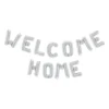Folieballong, girlang welcome home silver