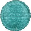 Folieballong, glitter blå paljetter 43 cm