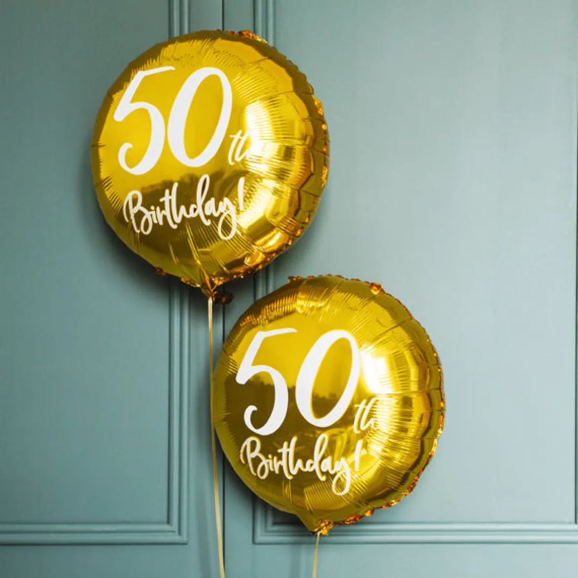 Folieballong, happy birthday 50th 45 cm