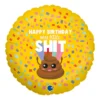 Folieballong, happy birthday my little shit 45 cm