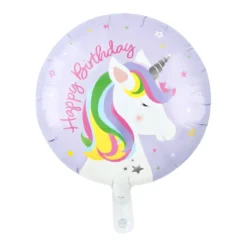 Folieballong, happy birthday enhörning 46 cm
