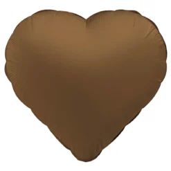 Folieballong, hjärta chocolate brown 45 cm