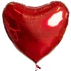 Folieballong, hjärta glitter röd 91 cm