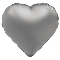 Folieballong, hjärta moonlight silver 45 cm