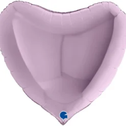Folieballong, hjärta pastellila 91 cm