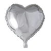Folieballong, hjärta silver 45 cm