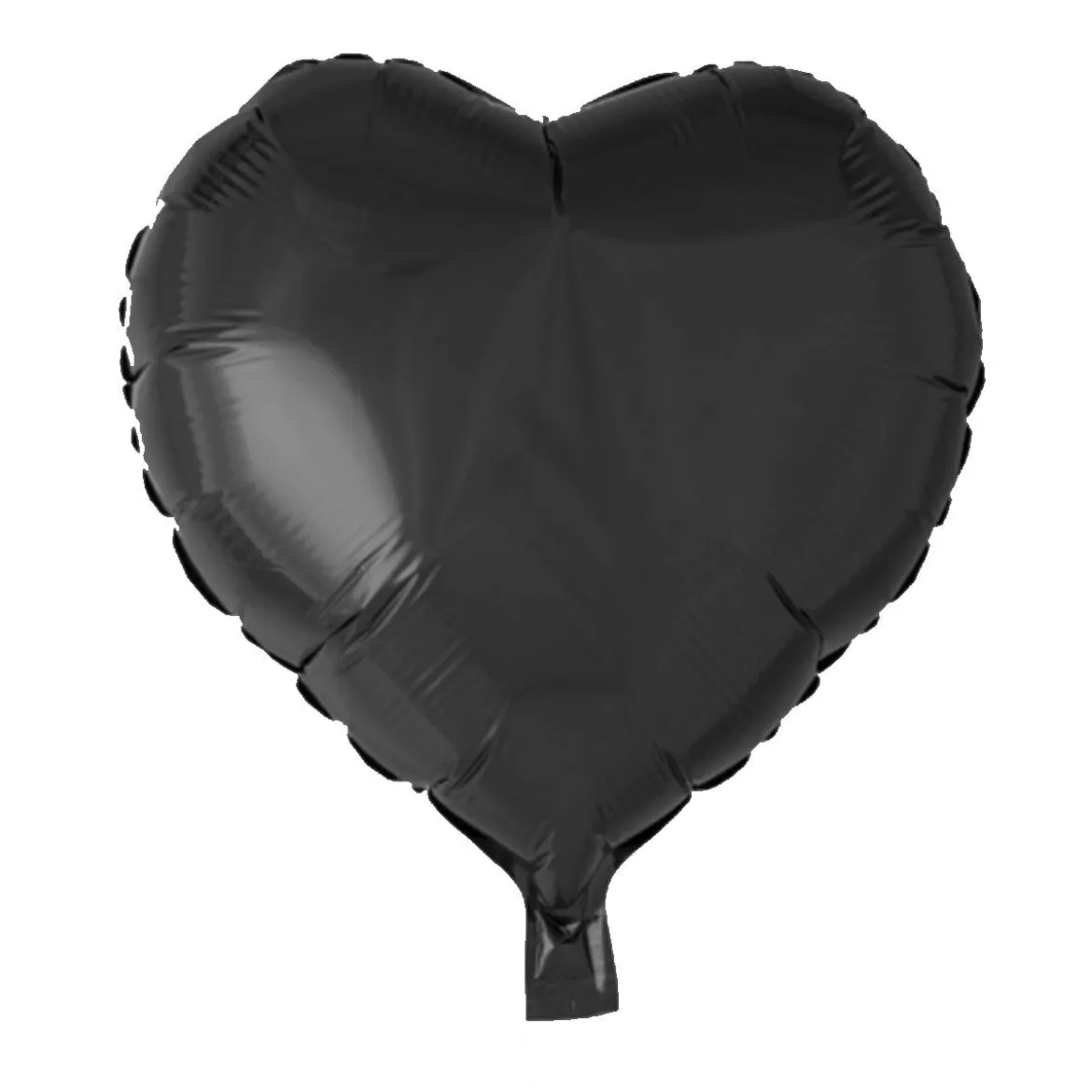 Folieballong, hjärta svart 45 cm