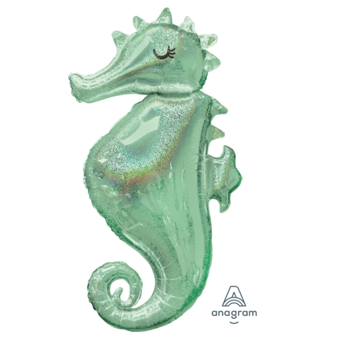 Folieballong, holographic seahorse 50x96 cm