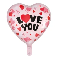 Folieballong, I love you 46 cm