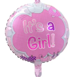 Folieballong, it's a girl 43 cm