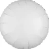 Folieballong, rund metallic vit 43 cm