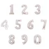Folieballong, siffra 2 silver 66 cm