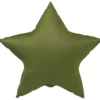 Folieballong, stjärna olive green 45 cm