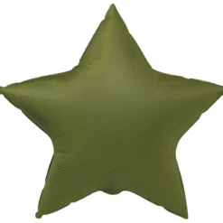 Folieballong, stjärna olive green 45 cm