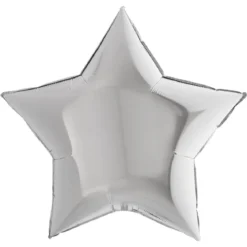 Folieballong, stjärna silver 91 cm