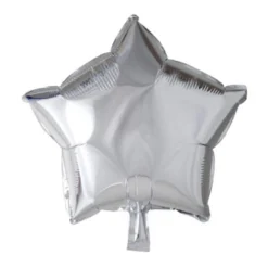 Folieballong, stjärna silver 45 cm